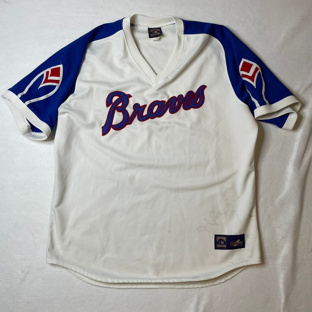 Made in USA Vintage Majestic‎ Cooperstown Collection Braves Baseball Jersey 2X